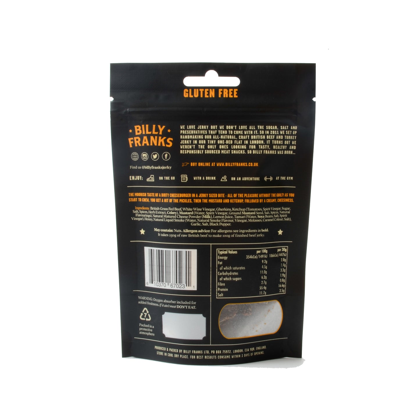 Cheeseburger Beef Jerky (30g)
