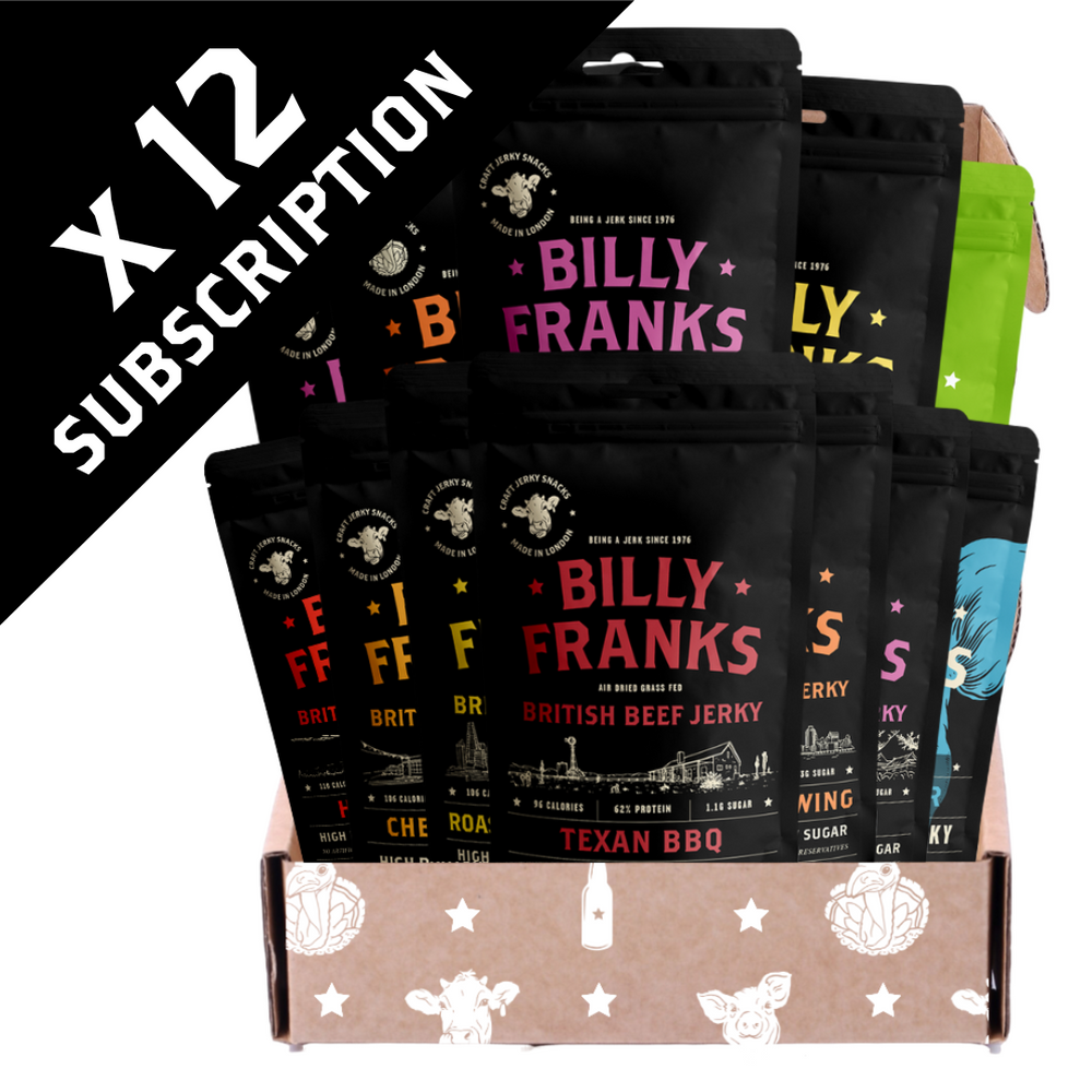 Billy Franks Jerky Subscription | Jerky Fiend Box (12 Bags)