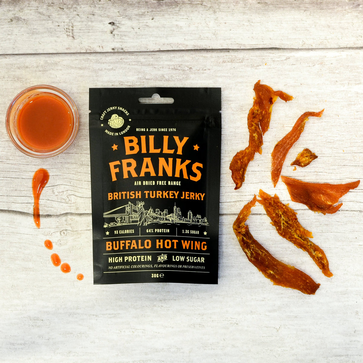 Buffalo Hot Wing Turkey Jerky (30g) Billy Franks