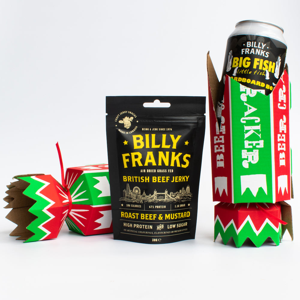 Craft Beer & Jerky Christmas Crackers